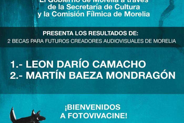 SeCultura Morelia y Fotoviva presentan ganadores de becas en artes y ciencias cinematográficas
