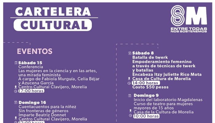  Secum conmemora el 8M con actividades culturales y artísticas