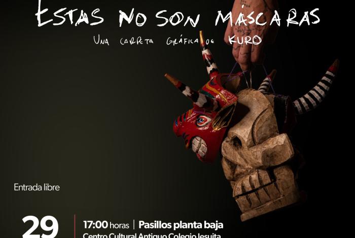 Secum presenta exposición de máscaras del artista Kuro en Pátzcuaro