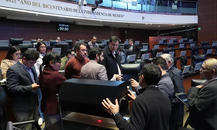  Senado ensaya sorteo de jueces y magistrados para 2025