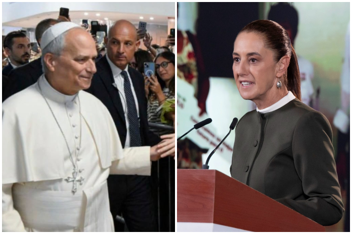 Sheinbaum desea pronta recuperación al papa León XIV tras su operación por cáncer