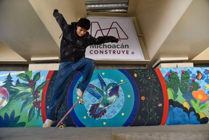 Skatepark de nivel profesional en Uruapan, espacio de sano esparcimiento y deporte: Rogelio Zarazúa