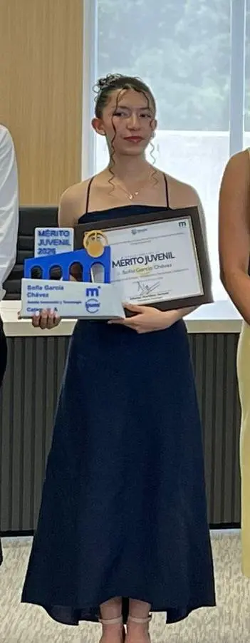 Sofía García Chávez, ganadora del Mérito Juvenil en Innovación y Tecnología