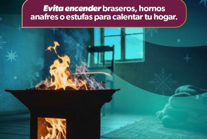 SSM exhorta a no encender anafres o braseros en casa para prevenir intoxicaciones