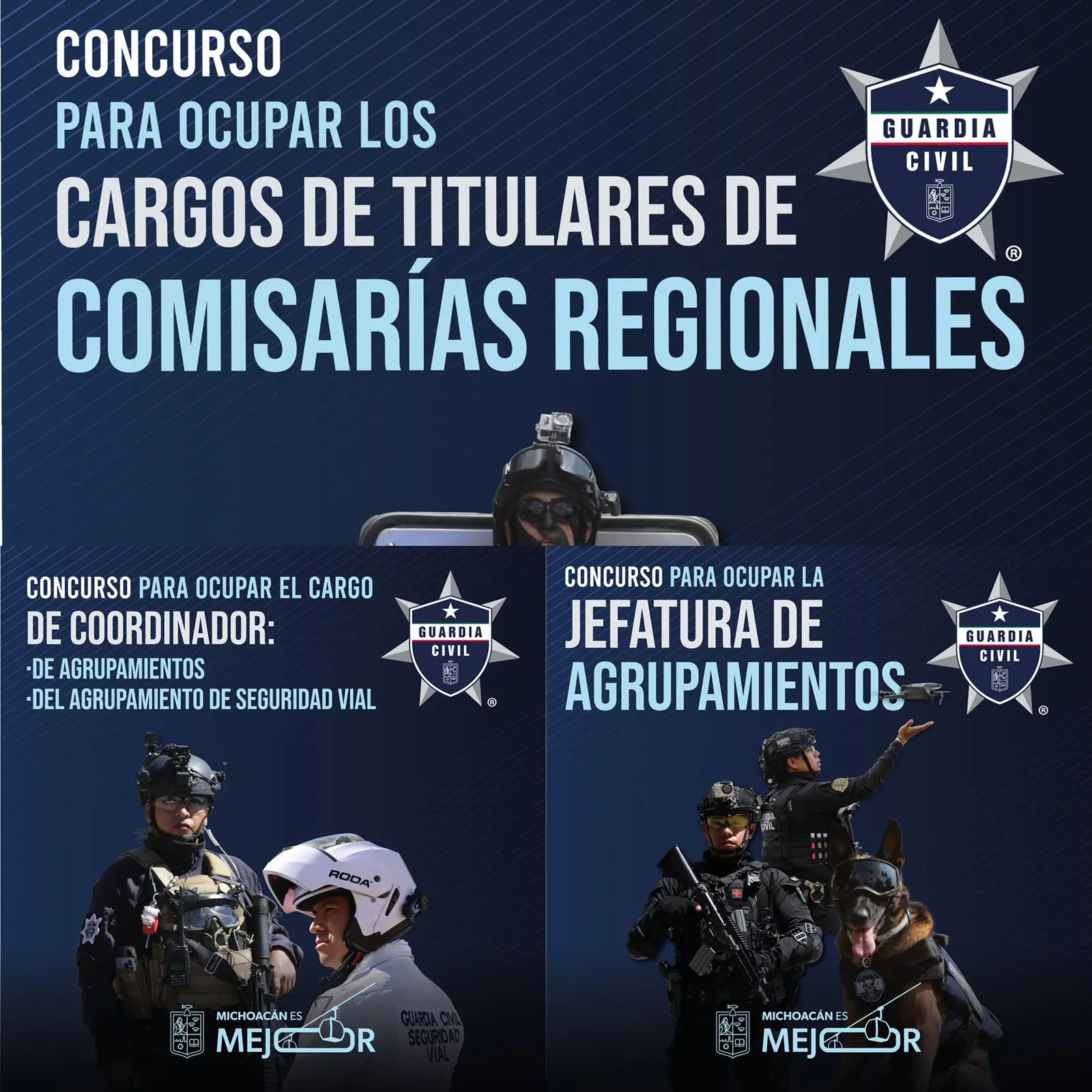  SSP abre convocatoria para concursar por puestos de mando policiales