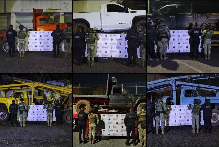 SSP asegura 10 vehículos y cartuchos de alto calibre en Hidalgo