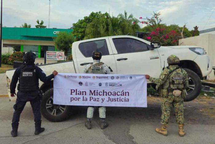 SSP asegura 3 vehículos con reporte de robo en Buenavista; uno cuenta con blindaje improvisado