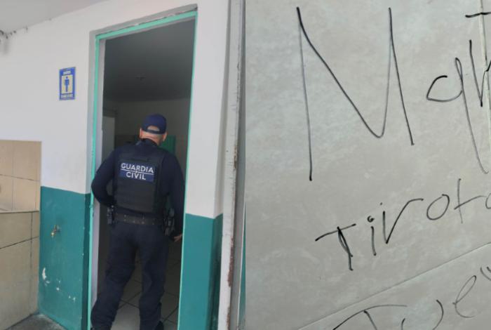 SSP asegura falsa alarma por mensaje escrito en baños de una secundaria en Tarímbaro