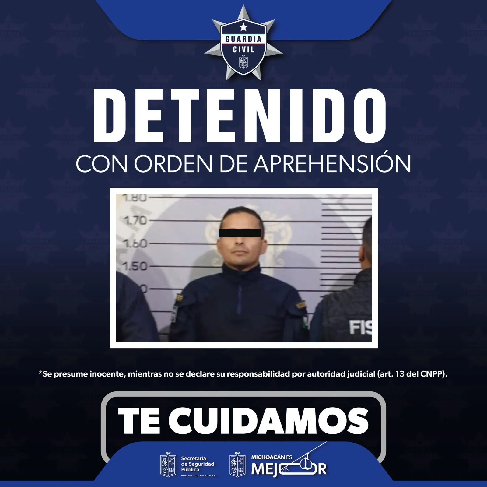 SSP brinda apoyo operativo para la detención de un policía municipal en Sahuayo