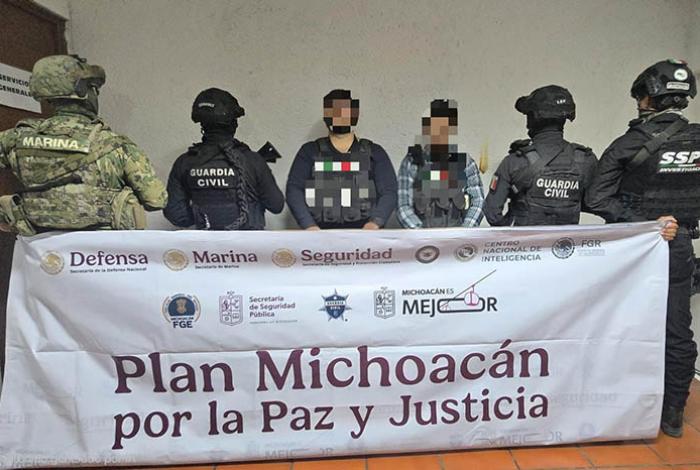  SSP detiene en Morelia a dos presuntos integrantes de una célula delictiva