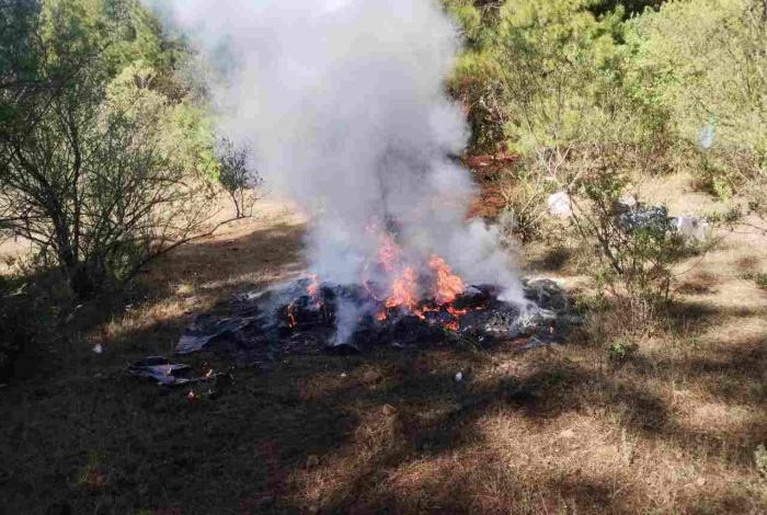  SSP inhabilita 2 campamentos ilícitos y asegura 2 vehículos en Salvador Escalante