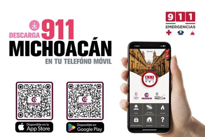 SSP lanza APP 911 Michoacán, para reportar emergencias con menú para el tipo de caso