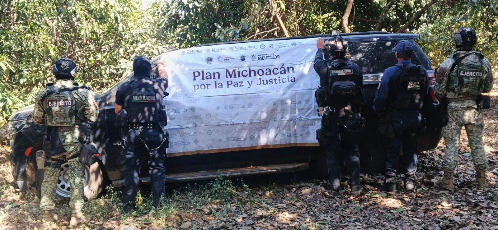 SSP y Defensa recuperan vehículo blindado con reporte de robo en Purépero