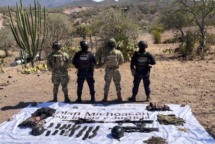 SSP y Marina aseguran 3 armas largas y 289 cartuchos útiles en Arteaga