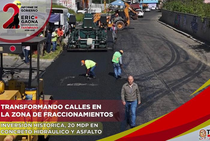 Tarímbaro llega a su Segundo Informe con obras, inversión y resultados: Eric Gaona
