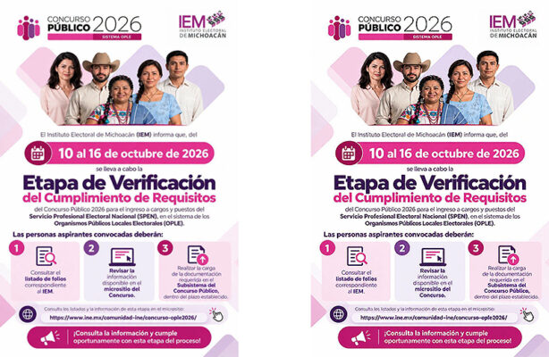 ¿Te registraste para ingresar al Servicio Profesional Electoral del IEM? Revisa la siguiente etapa del concurso