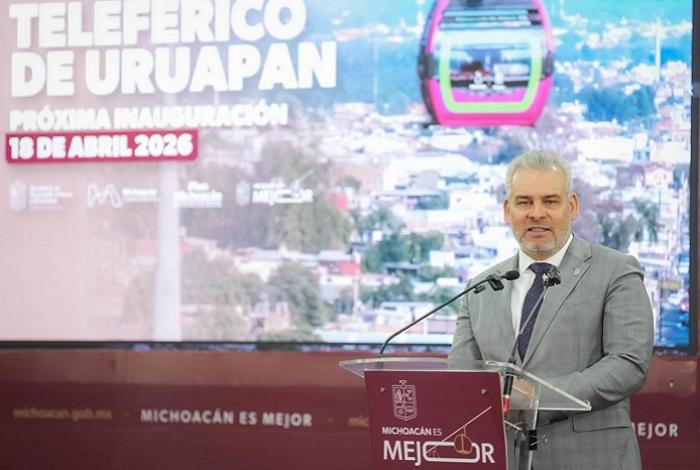 ¡Todo listo! El 18 de abril arranca el teleférico de Uruapan con seguridad de primer nivel