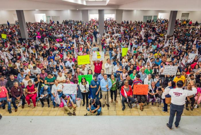 Torres Piña llega fortalecido a la recta final, reúne a 3 mil 500 en Zitácuaro y a 5 mil en Zacapu