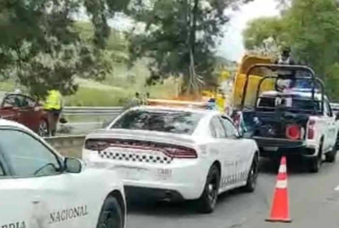Tractocamión choca contra árbol en la Morelia-Salamanca