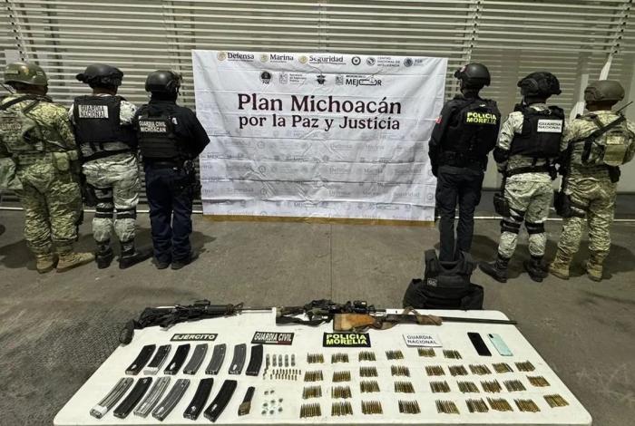 Tras enfrentamiento en Tarímbaro, se aseguraron 3 armas y droga: SSP