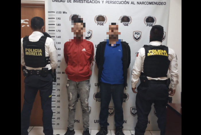 Tras operativo de búsqueda, la Policía Morelia detiene a dos hombres que estarían implicados en el homicidio de un agente de esa corporación