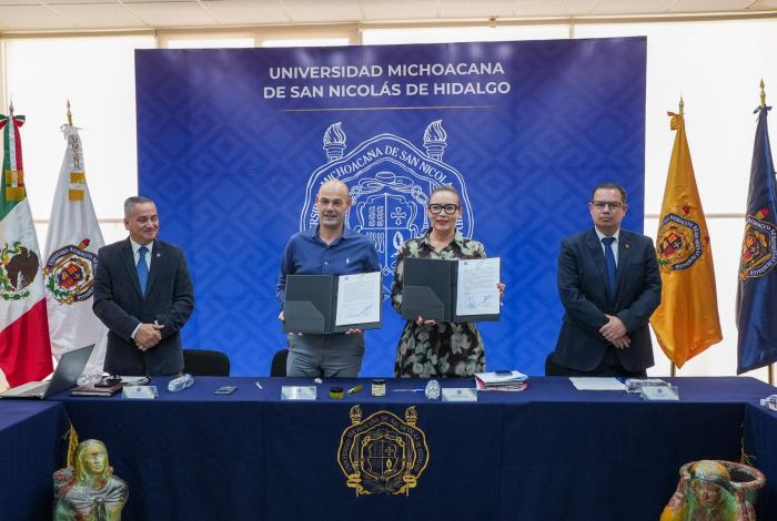 UMSNH impulsa una política de vinculación, cooperación y proyección global; Yarabí Ávila signa carta intención con AOMA