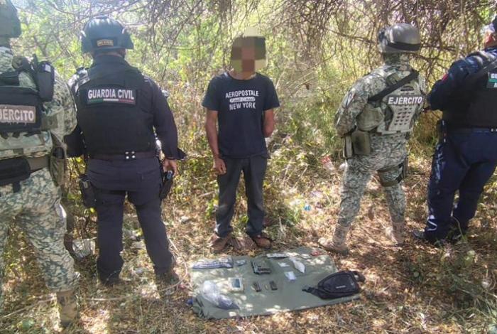 Un detenido en posesión de un arma de fuego, pólvora y droga en Puruándiro: SSP