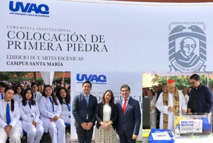 UVAQ coloca la primera piedra del Edificio de Artes Escénicas en el Campus Santa María; una estructura de última generación