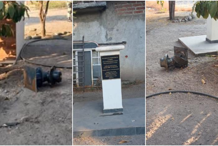 Vandalizan busto en memoria de Hipólito Mora, en La Ruana