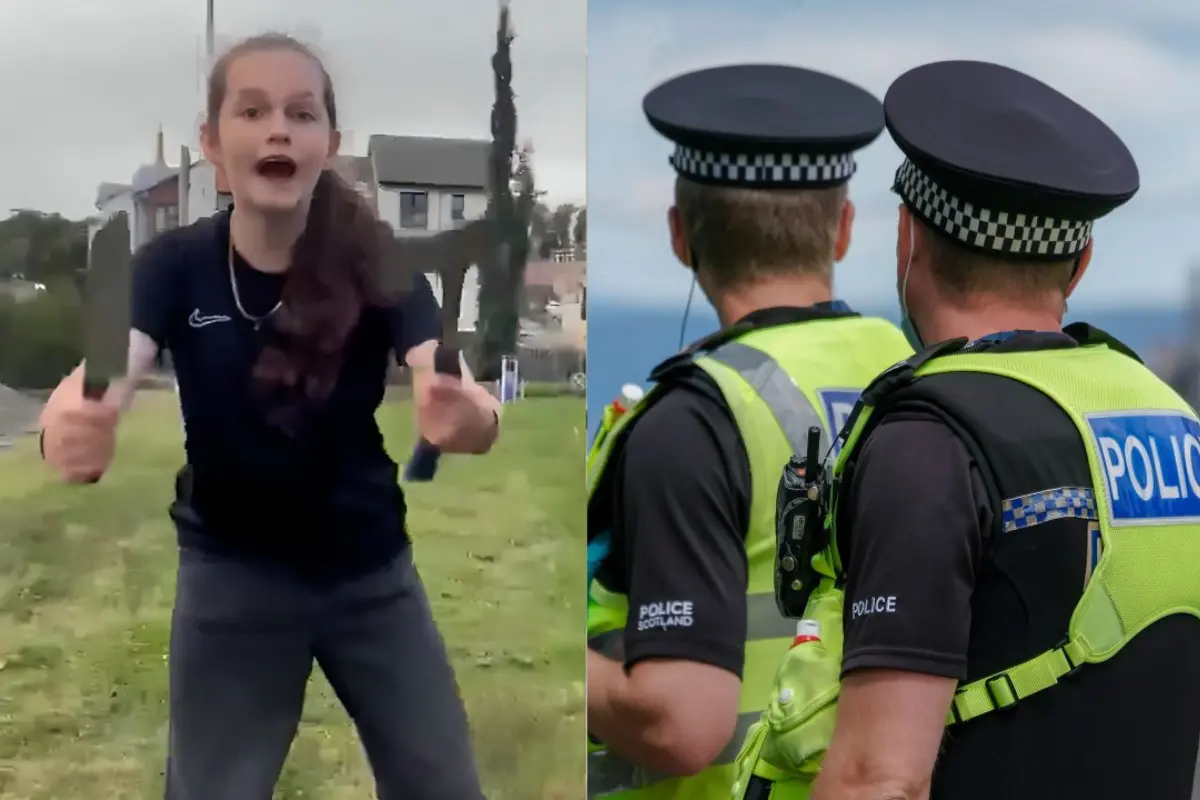 #Video: Adolescente enfrenta con hacha y machete a presunto acosador en Escocia