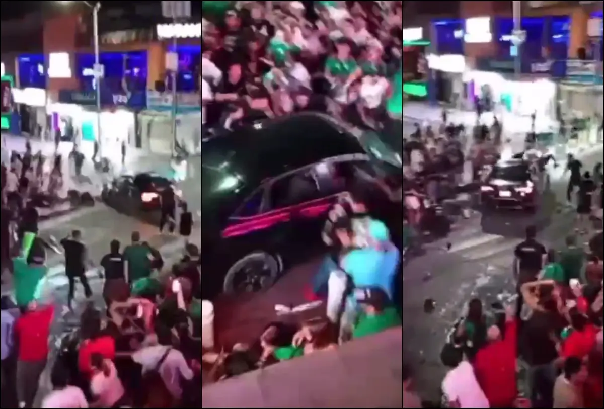 #Video: Atropellamiento masivo en Los Cabos tras festejó del triunfo del Tri, deja saldo de 17 heridos