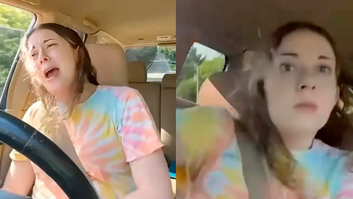 #Video: Conductora pierde el control del auto mientras cantaba
