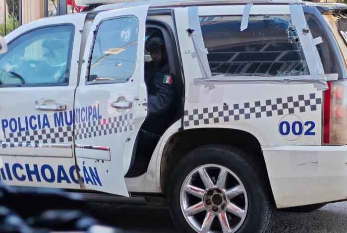 #Video | Criminales atacan patrulla de municipales en Tingüindín; no hay víctimas