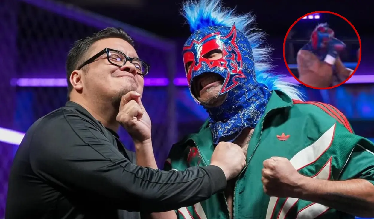 #Video: Escorpión Dorado se viraliza en redes sociales tras golpearse a sí mismo en la pelea contra Franco Escamilla