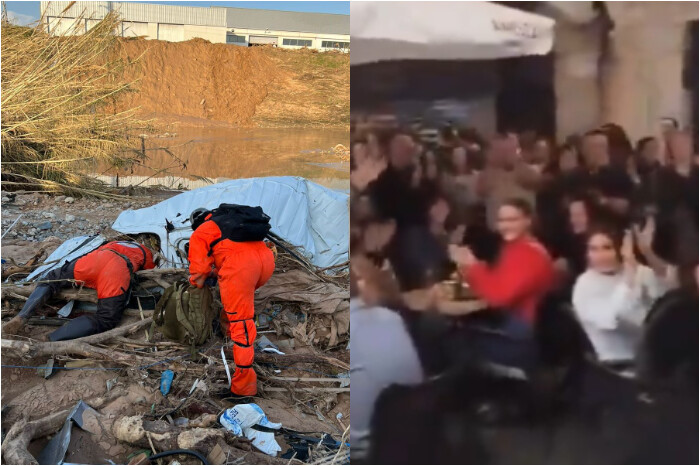 VIDEO | Españoles ovacionan a los Topos Azteca por su labor tras el paso de la DANA en Valencia