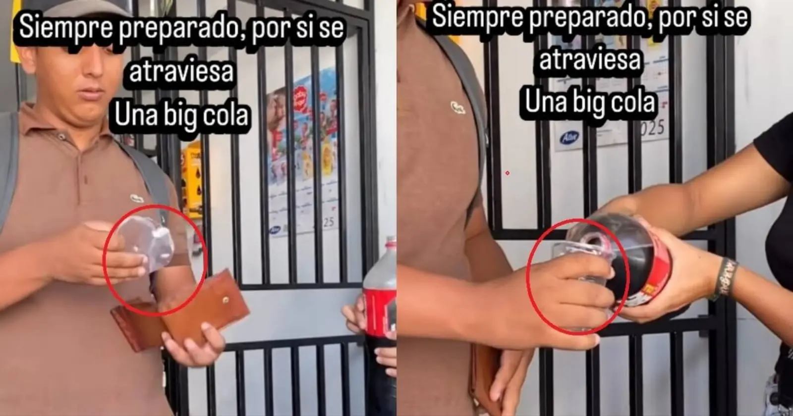 #Video: Joven guarda un vaso en su cartera por cualquier ocasión