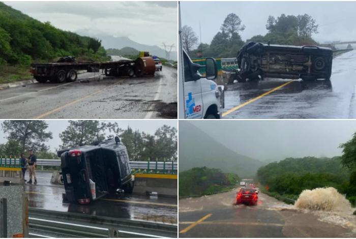 VIDEOS | Lluvias por huracán Flossie provocan accidentes y deslaves leves en la Siglo XXI