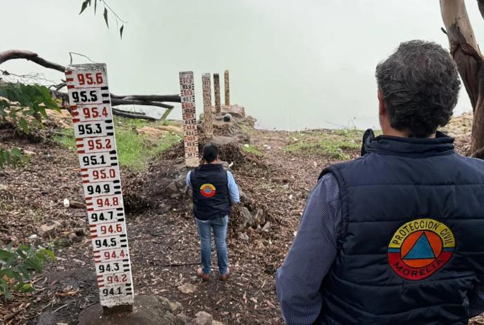 Vigila PC Morelia niveles de presa de Cointzio ante lluvias
