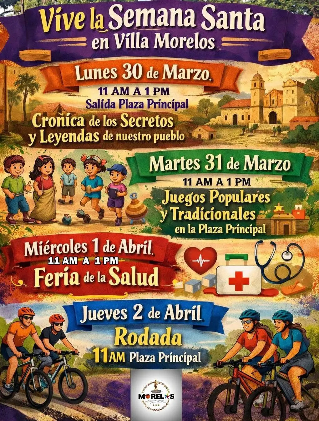 Villa Morelos se prepara para una Semana Santa llena de tradición y actividades para toda la familia: Julio César Conejo Alejos