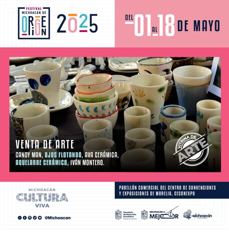 ‘Vitrina de Arte’: artistas y coleccionistas se unen en Festival Michoacán de Origen