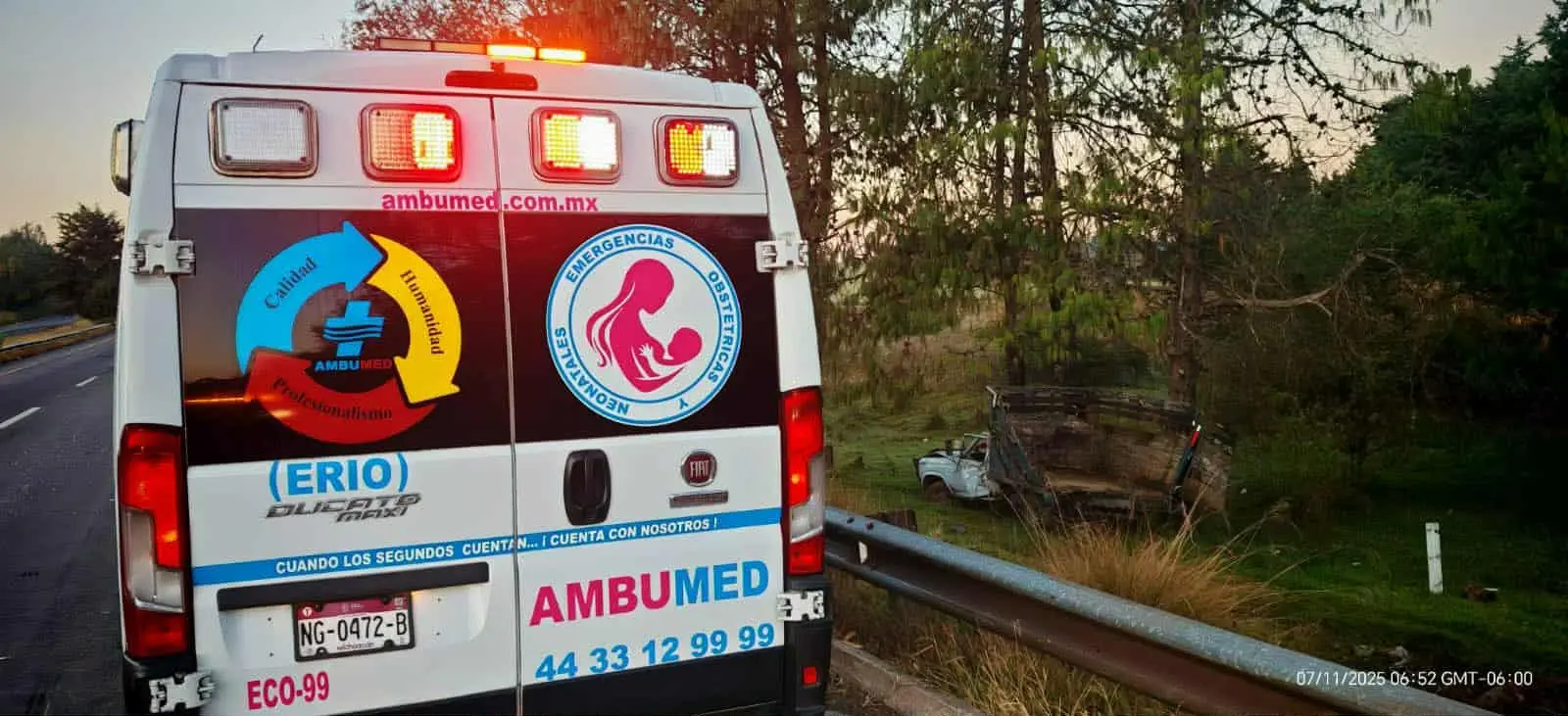 Volcadura deja varias personas lesionadas en Pátzcuaro