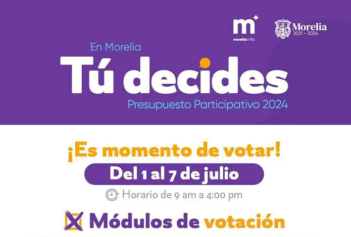 Vota por el mejor proyecto en el Presupuesto Participativo de Morelia